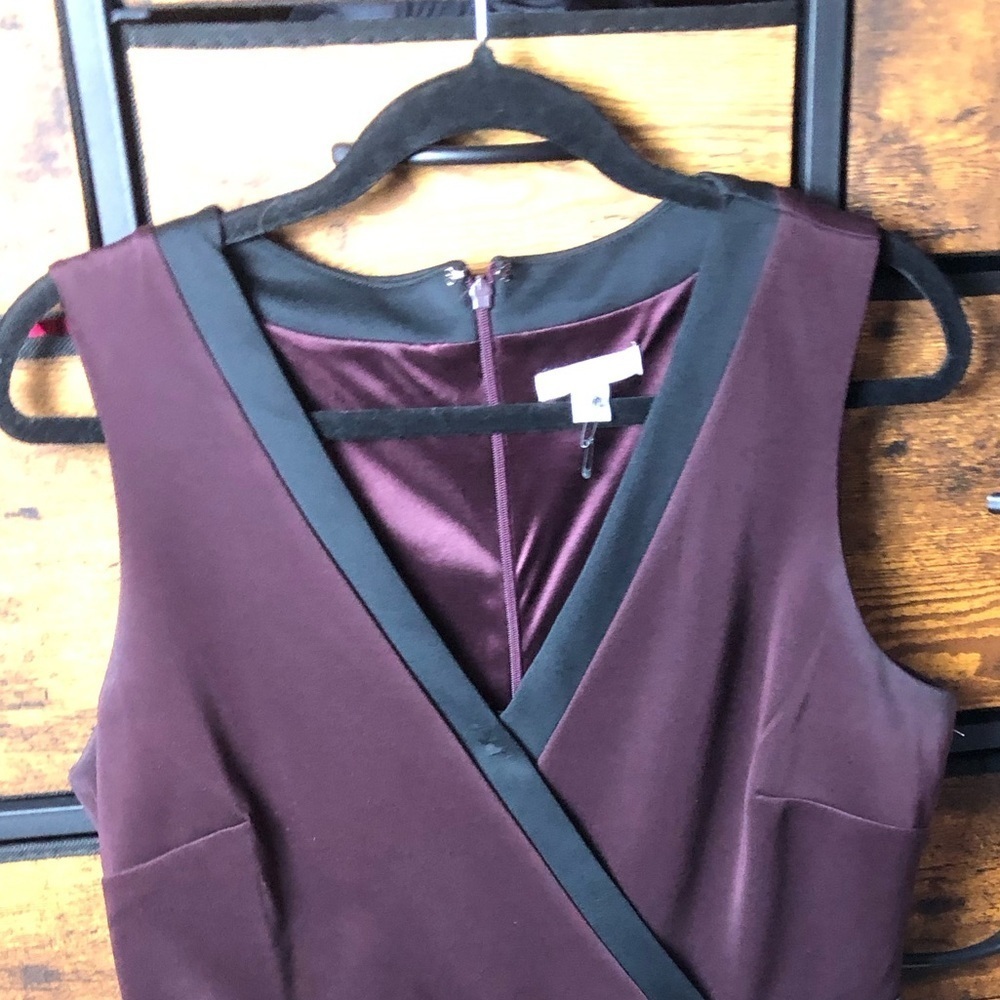 New York & Company Plum and Black Midi Dress - Picture 5 of 16